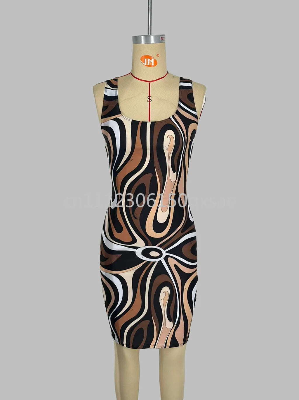 2026 Fashion Design Women's Brown Dresses with Letter Signature Logo Classic Brand Lady Skirts Beachwear Swimwear