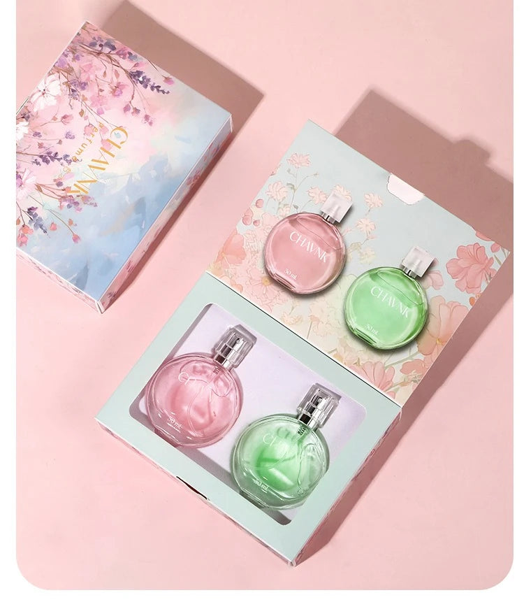 New Women's Encounter Perfume Set Gift Box, Birthday Gift Box, Long-Lasting Women's Perfume, True-to-Life Scent, 30ml x 2 Parfum