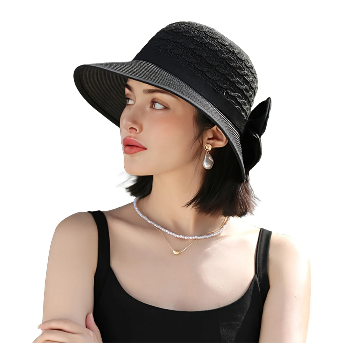 Wide Brim Straw Sun Hat Summer Beach Straw Sun Hat Beach Vacation Sun Protection Sun Hats for Summer Spring Fall Beach Gift