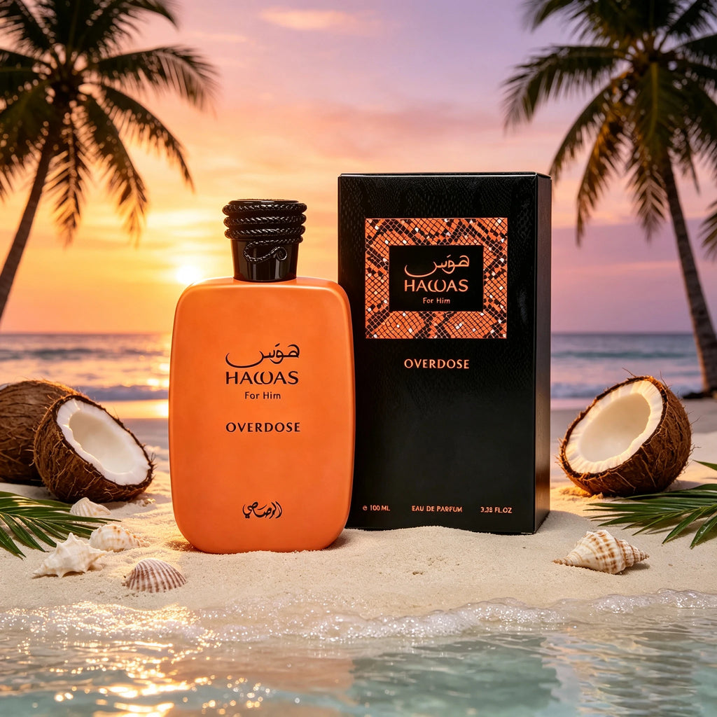 Rasasi HAWAS OVERDOSE Men's perfume 100ML, Woody Cologne with persistent spicy fruit flavor, luxury men's perfume for daily dating and gift giving