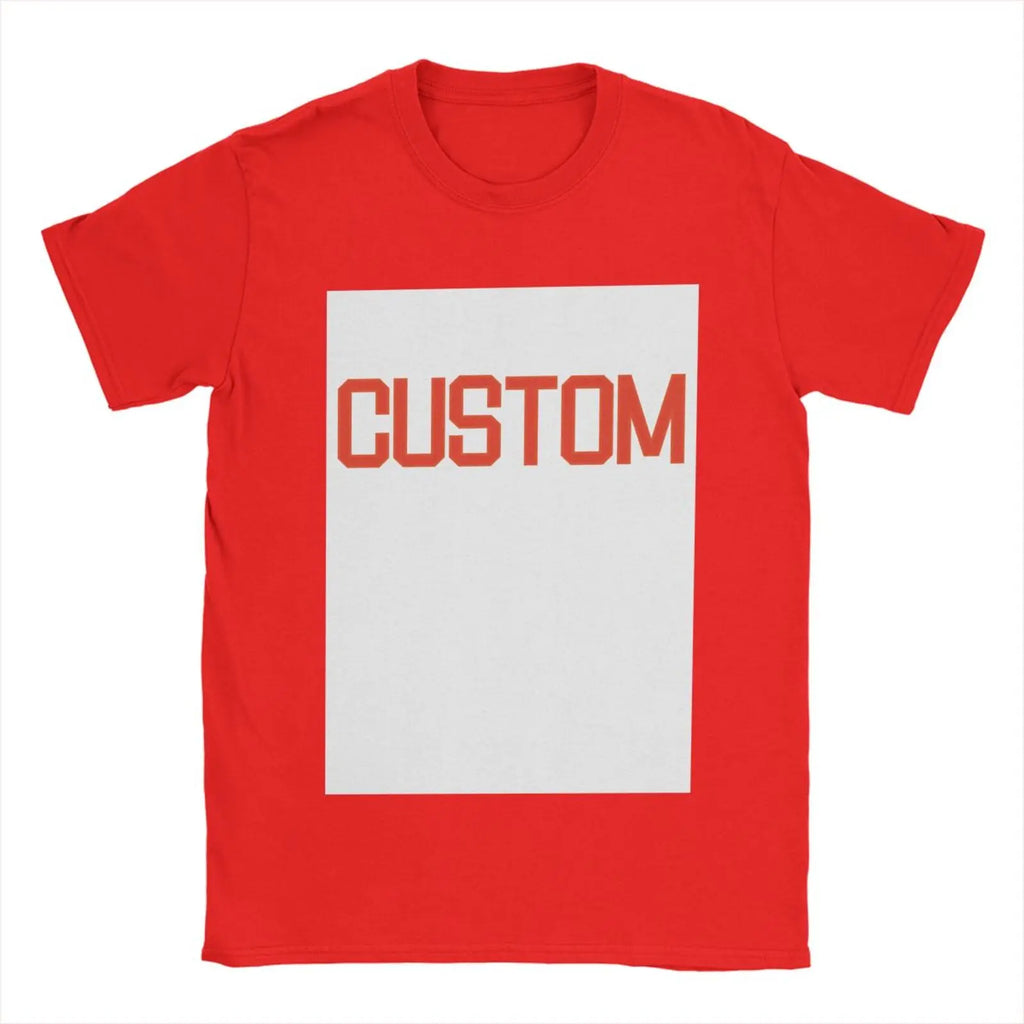Premium Customized T Shirt Logo Picture Printing 100% Cotton Custom Brand T-Shirt Short Sleeved Print Your Own Design O Neck Tee