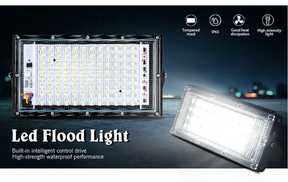 LED Flood Light 220V 110V FloodLight 50W LED Street Lamp Waterproof Landscape Lighting IP65 Led Spotlight Outdoor Lighting