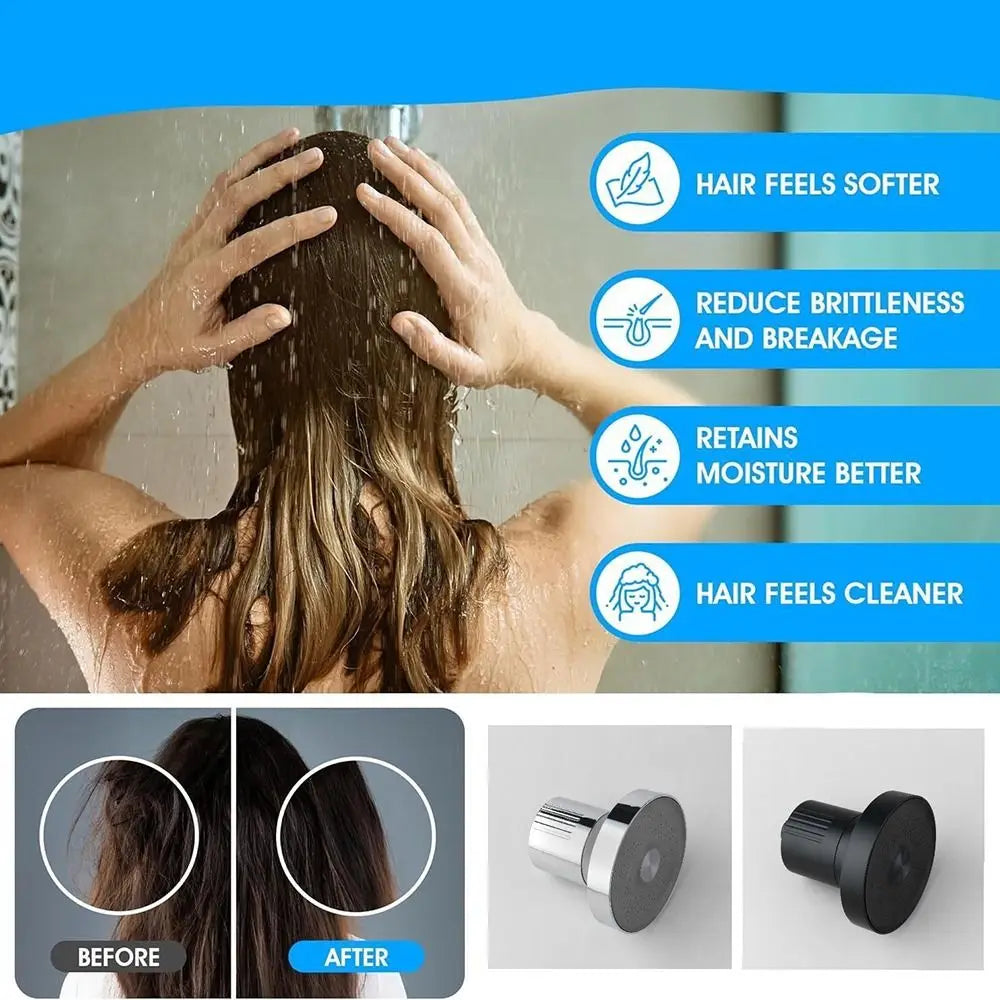 Pressurized Healthier Hair Filtered Shower Head Protect Hair Removes Chlorine Shower Filter Reduce Hair Shedding