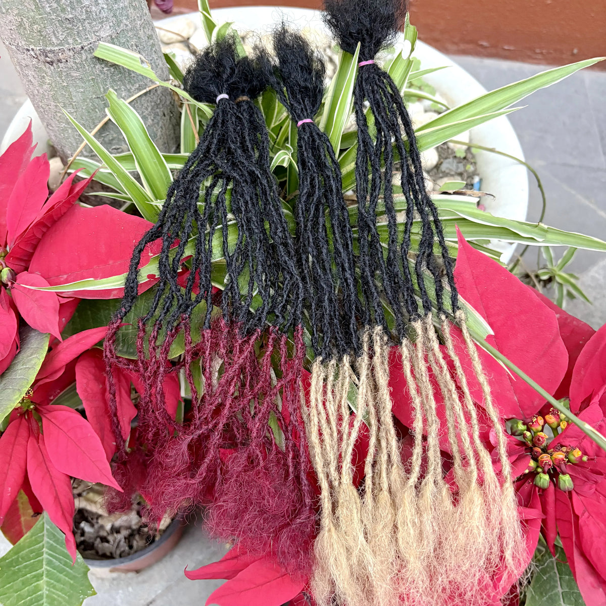 Colored 10inch 0.2cm Handmade Inter Loc Extension Human Hair Permanent Micro Locs Extensions Natural Looking Soft Sisterlocks