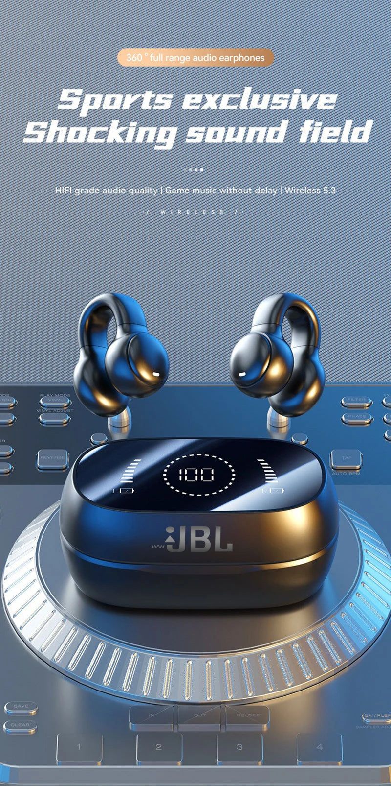 Wireless Bluetooth Earbuds M47 Headset Charging Noise Reduction Earphones for Xiaomi IOS Android Headphones Sport With Mic Free