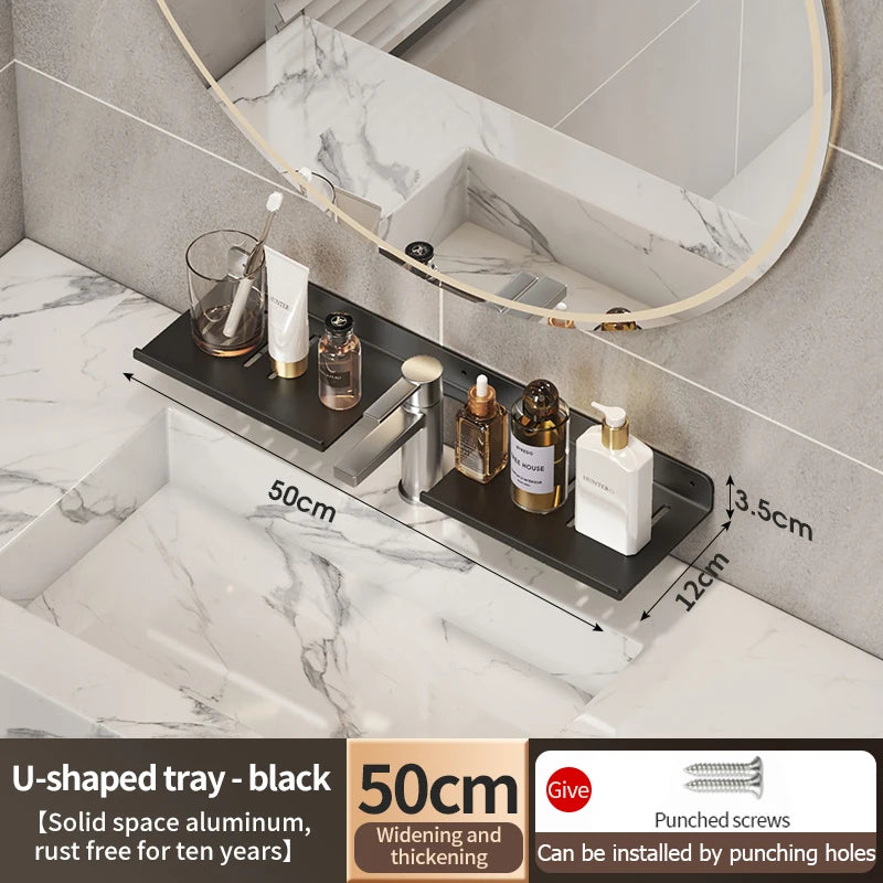 Faucet Storage Tray, Bathroom Storage Rack, Mirror Front Toilet, Washbasin, Washbasin, Bathroom Rack
