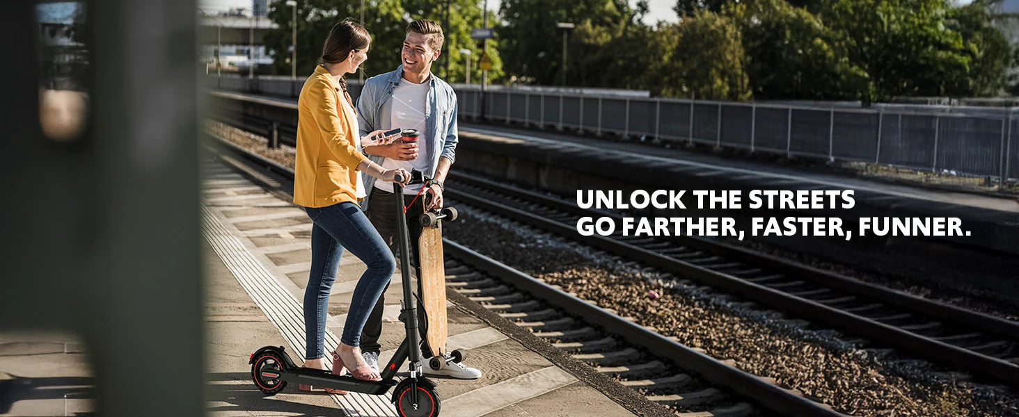 Electric Scooter Adults, Foldable E-Scooter with Front Suspension & Front/Rear Turn Signal Lights, 10" Large Honeycomb Solid Tires, 550W Motor, 36V 10.5AH Battery, Up to 20 Miles Range & 22 MPH