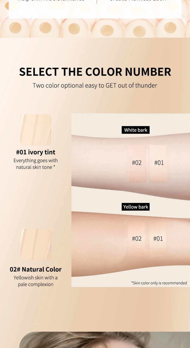 Ocheal 30g CC Cream Foundation Waterproff Concealer Moisturizing Sunscreen Liquid SPF 50+ Long Lasting Brightening Makeup Primer