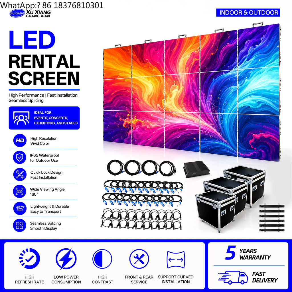 500x500mm Indoor Outdoor LED Screen Stage Background Led Video Wall P2.6 P2.9 P3.91 Seamless Splicing Rental LED Display Screen