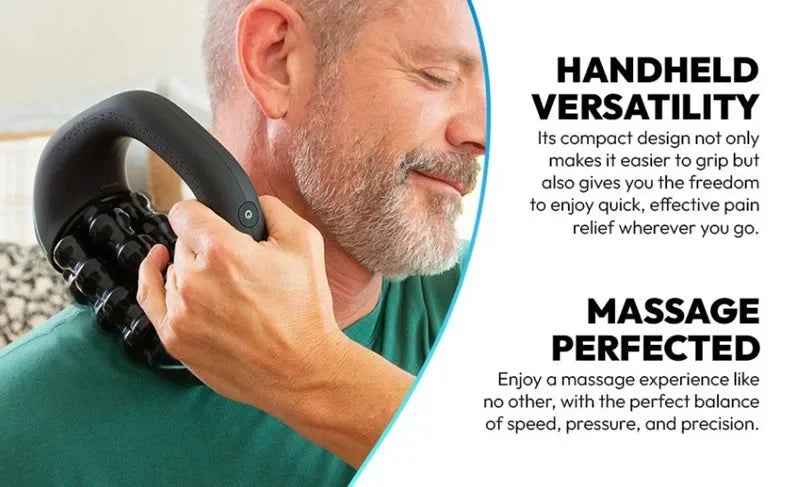 Electric Mini Rolling Massager Multi-grip Ergonomic Handle Whole Body Fatigue Relief Deep Tissue Rechargeable ，Powerful Speed
