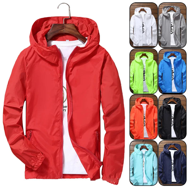 Self running, sun protection, waterproof, UV resistant jacket, men's and women's ultra light jacket, windproof jacket