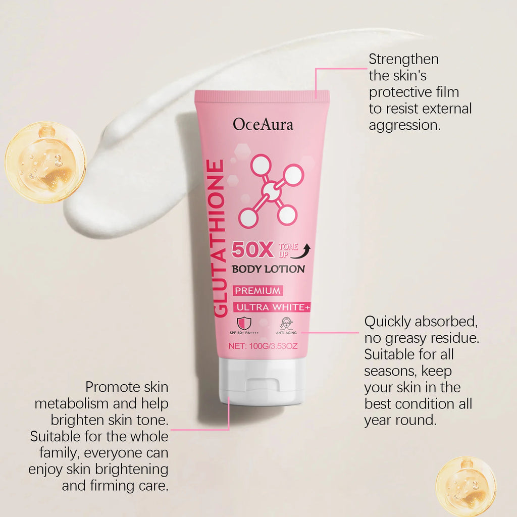 100G Glutathione Body Cream Daily Moisturizing Nourishing Brightening Tone Lasting Fragrance Improve Dullness Smooth Body Lotion