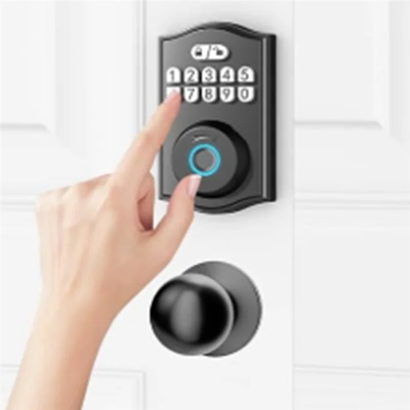 -MEOF Fingerprint Door Lock With APP Control/Fingerprint/Password/Key, Smart Deadbolt Lock With Automatic Lock