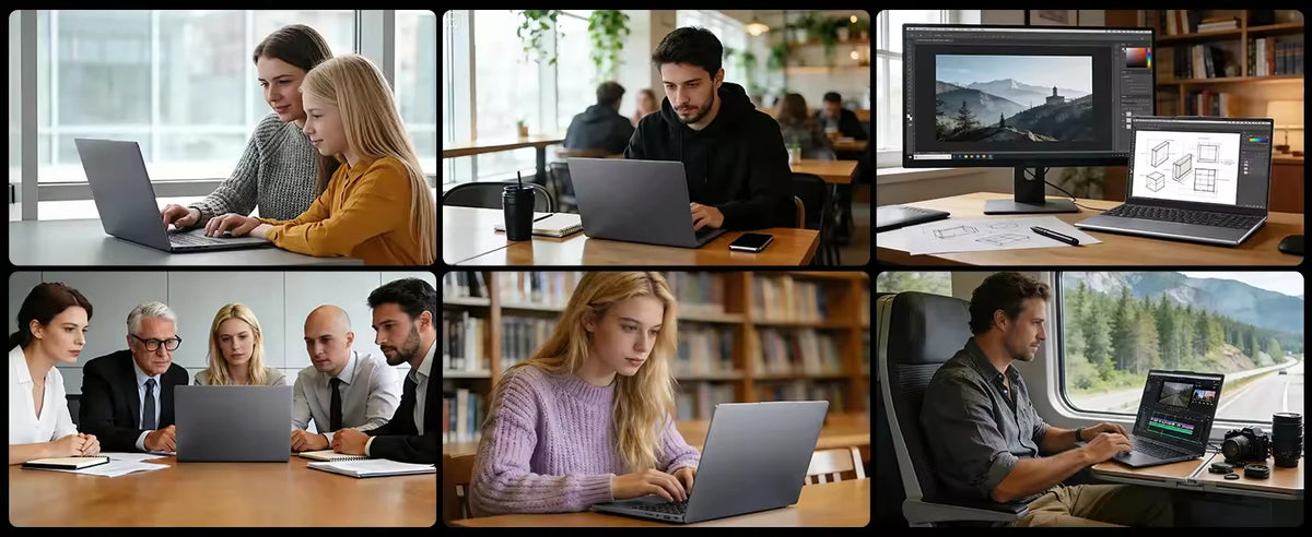 Xiaman 15.6 inch Windows 11 Pro Laptop Computer Intel Core i3 IPS 1080P Notebook PC Office Study Laptops Fingerprint Unlock
