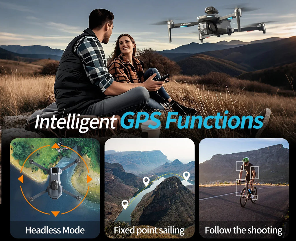 Original NEW XT606 GPS Drone 8K HD Professional dual camera 5G WIFI FPV Obstacle Avoidance Brushless RC Quadcopter Dron toys