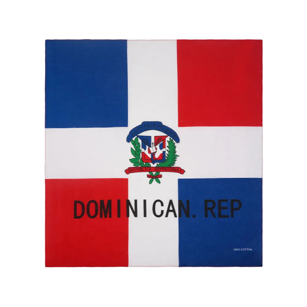 Caribbean National Flag Design Bandana 100% Cotton Running Headband Haiti/Jamaica/Guyana/Dominican Flag Scarf Hip Hop Head-wrap