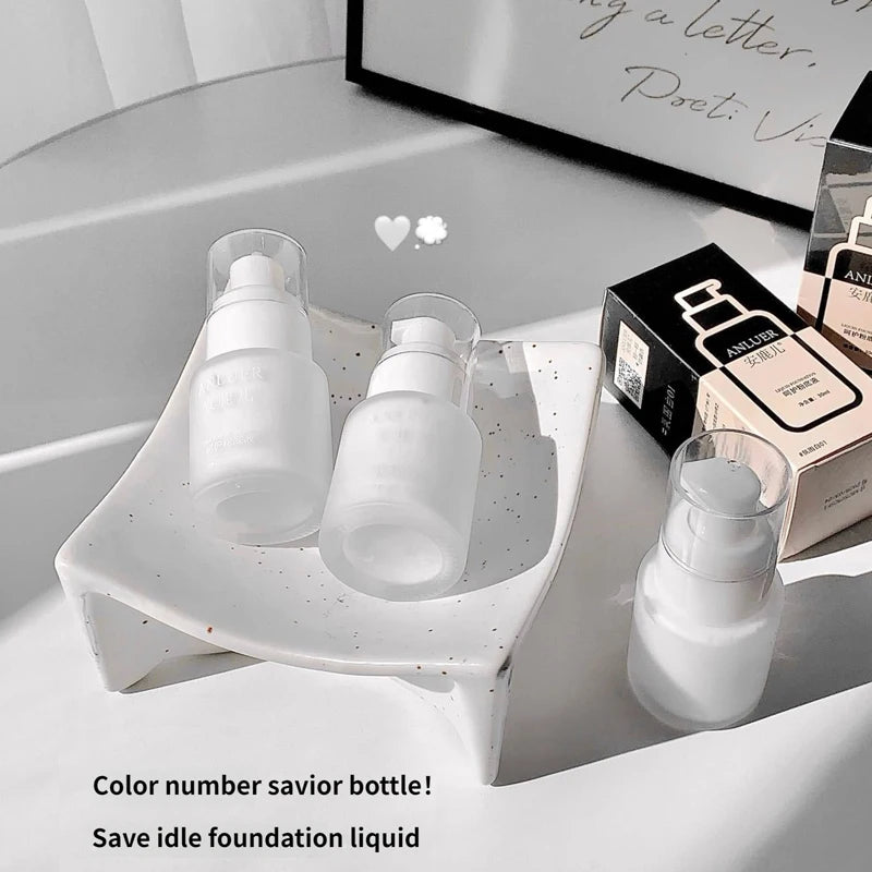 White Liquid Foundation Makeup, Matte Full Coverage Concealer, Waterproof Oil Control Face Paint for Cosplay Halloween Stage