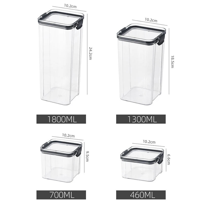Kitchen Food Storage Containers Organizers for Pantry Fridge Organizer Jars With Lid Plastic Storage Container Spices Boxes