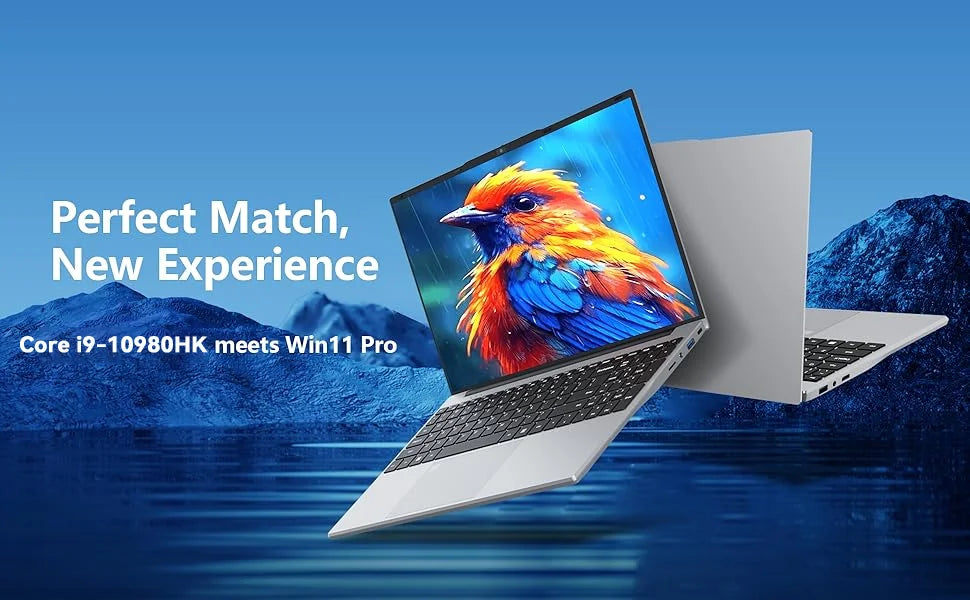 Intel Core I9-10980HK 15.6 Inch Backlit Keyboard Fingerprint Unlock Laptop Windows 11 Office Study NoteBook Gaming Computer PC