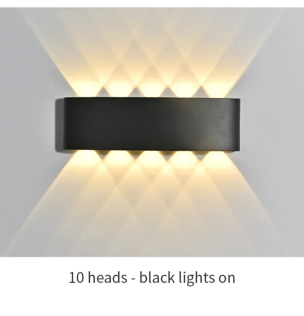 Waterproof Outdoor LED Wall Light for Garden Patio Balcony Warm White Weatherproof