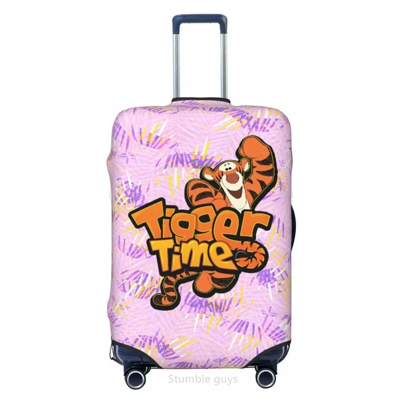 Universal Elastic Suitcase Cover Tiggers Print For 18-32 Inch Luggage Dustproof Anti-Scratch Washable Travel Essential Accessory