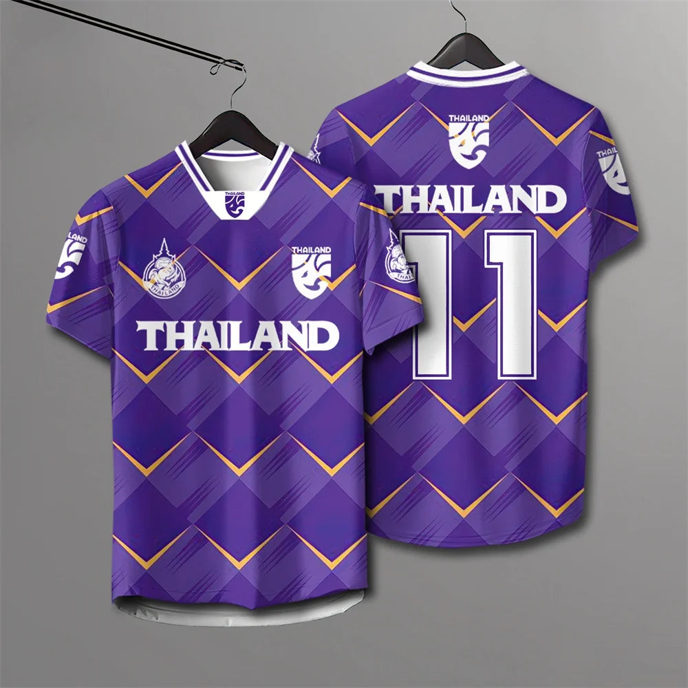 Thailand 3D Printed Short Sleeved Summer Street T-shirt Men's Breathable T-shirt Lightweight And Comfortable Short Sleeved Tops