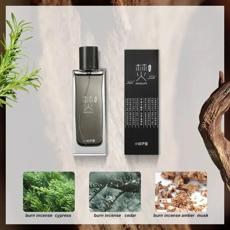 Premium Woody Sandalwood Men's Fragrance Long-lasting Oud Cinnamon Ambergris Eau De Toilette Unisex Woody Fragrance Spray 50ml