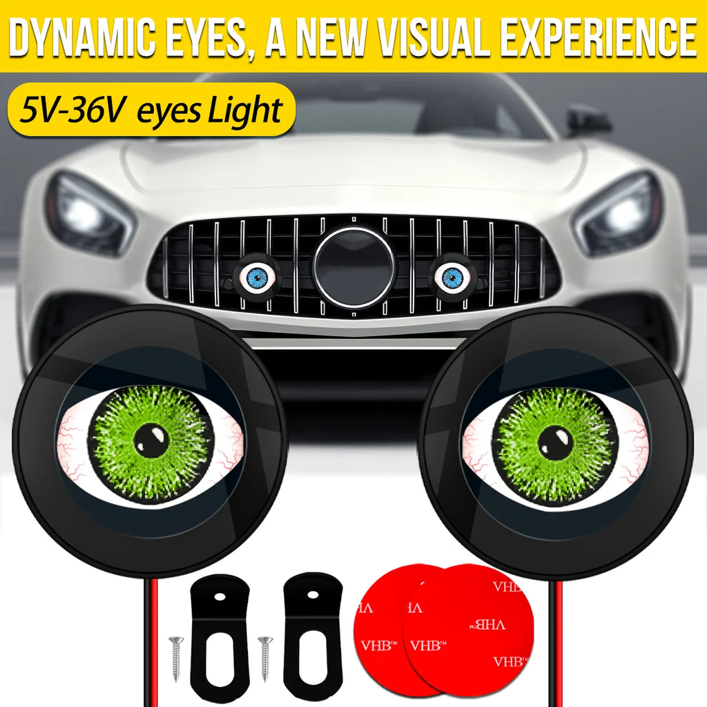 Cool Decoration Dynamic LED Car Headlights Devil Eye LED Car Light Headlight Assembly Modified Eagle Eye Light Cars Accessory