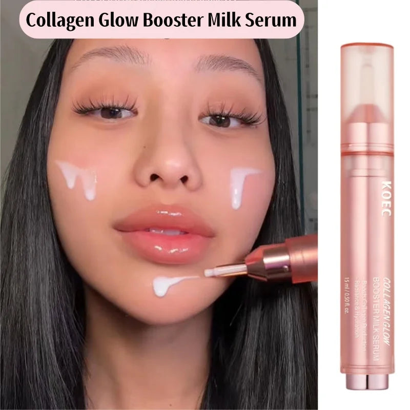 Collagen Glow Booster Milk Essence Soft Supple Skin Deep Moisturizing Lifting & Firming Skin Care Gentle Repair Collagen Essence