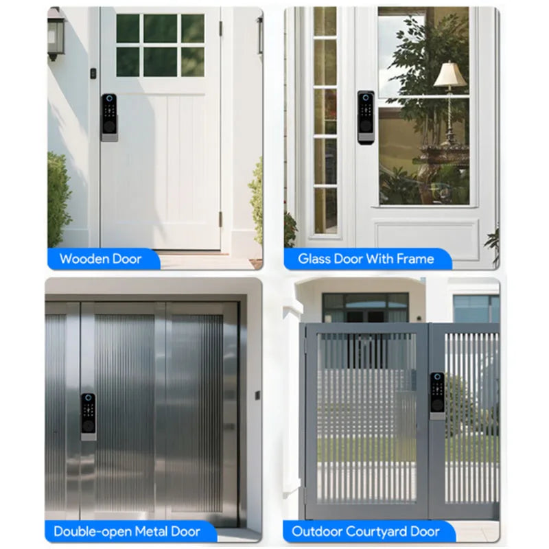 Waterproof TTLock App Outdoor Gate Fingerprint Lock Smart Door Lock Smart Bluetooth Digital APP Keypad Code Keyless Door Lock