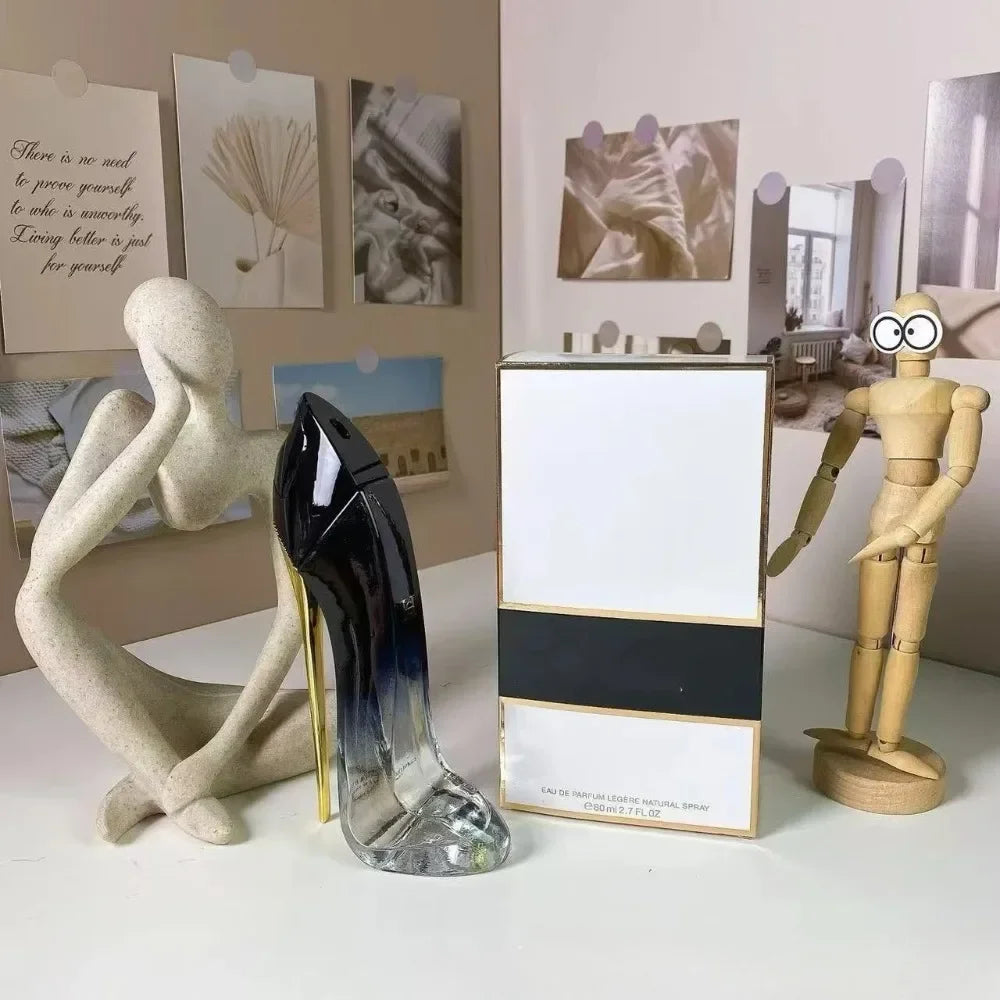 80ml High Heel Shaped Perfume for Women, Long Lasting Sweet Floral Fragrance Spray, Luxury Gift Box