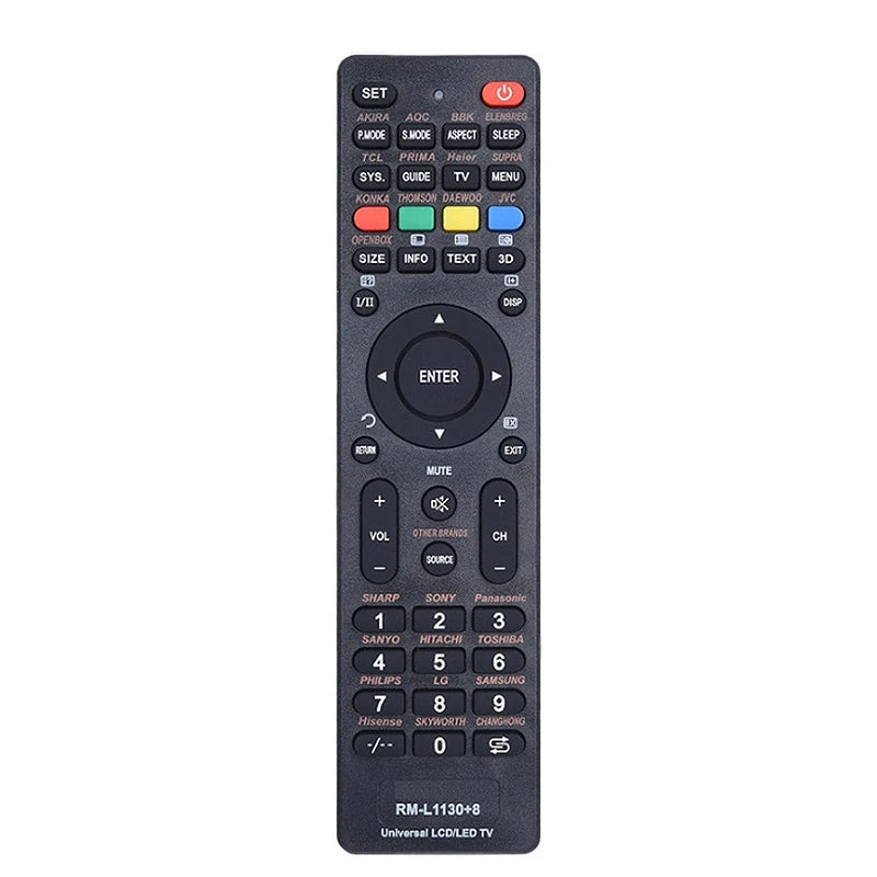 Universal Remote Control for Television RM-L1130+8 ABS Replacement Smart Television Soft Button English