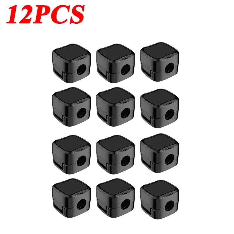 3/6/12PCS Portable Magnetic Cable Clips Cable Protector Desk Tidy Management Clips For Mouse Earphone Wire Organizer Cable Stand