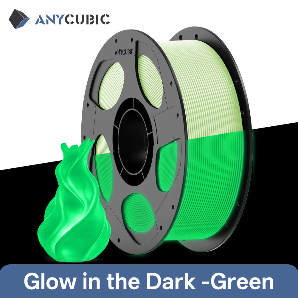 ANYCUBIC Glow Filament 3D Printer Luminescent PLA Glow in The Dark ECO-friendly Luminescent Materials for Kobra S1 Kobra X