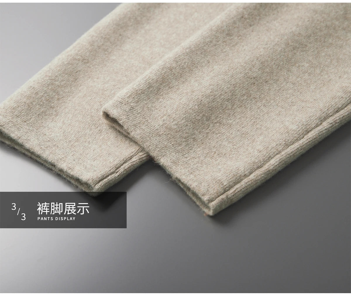 Men's 100% Merino Wool Two-piece Suit Autumn Winter Knitting Zipper Cardigan and Straight-leg Pants Warm Thickened Clothing Sets