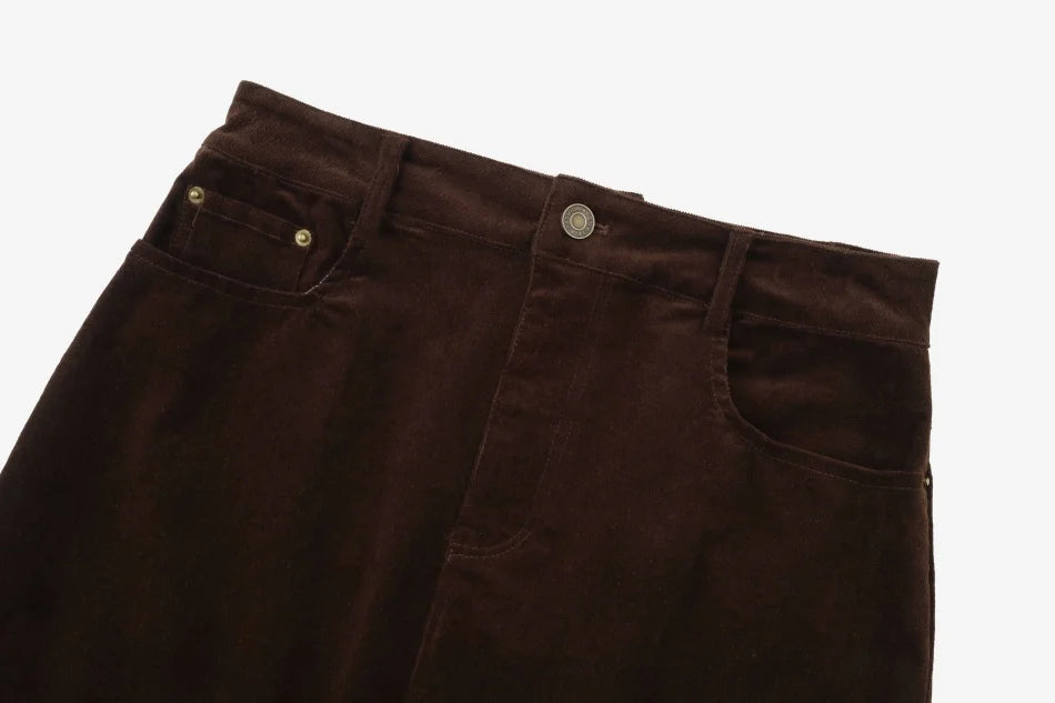 AS AW26 Retro corduroy skirt with stretch woman clothes basic lady wear