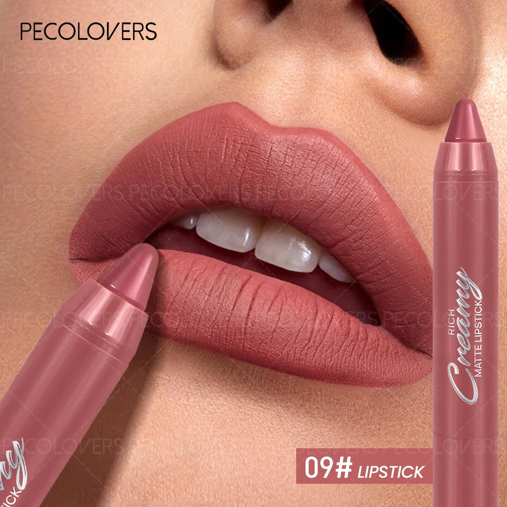 1 Pc Matte Lip Liner and Lipstick Pen, Smooth To Apply, Waterproof Long-lasting Non-sticky, Perfect Festival Gifts, Daily Makeup