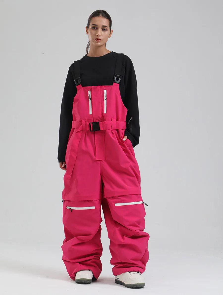 GSOU New Hip-hop Couple Snow Cargo Pants Woman Snowboard Clothing Loose Skiing Pants Man Alpine Sport Windproof Warm Trousers