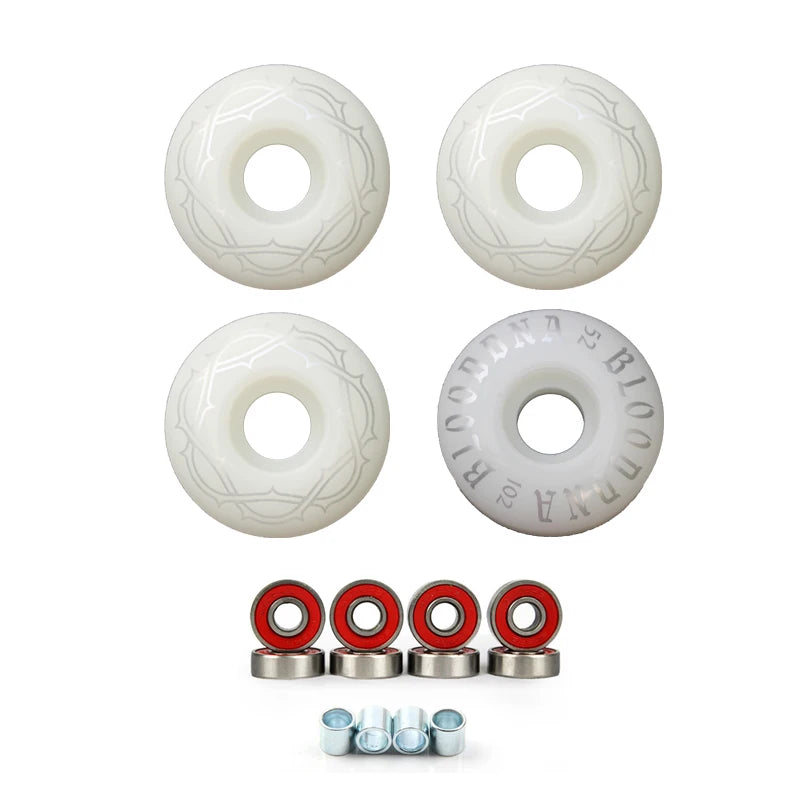 4Pcs Skateboard Wheels With bearing complete PU Skateboard Parts 52mm*30mm Wheels 95A skateboard for riding