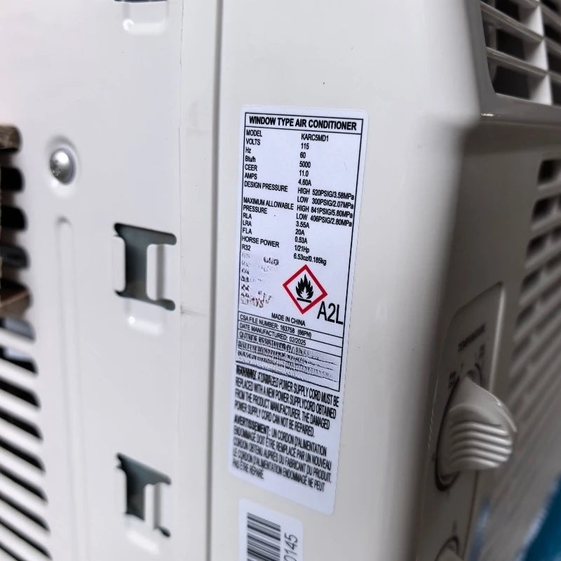 110V~60Hz 5000Btu 1HP Single Cooling Window Air Conditioner R32