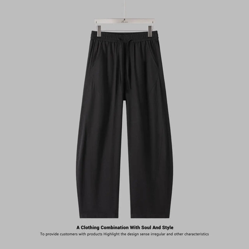 Spring/summer Japanese Retro Work Pants Men Women Breathable Loose Baggy Curved Pants Streetwear Cityboy Casual Balloon Pants