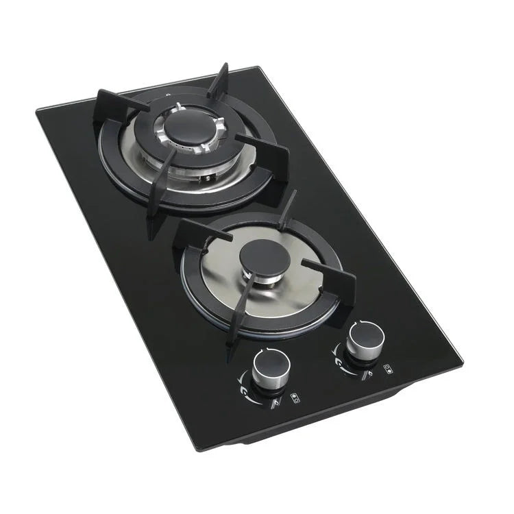 Premium Quality 2-Burner Built-in Gas Hob | Thick Tempered Glass Gas Cooktop | LPG NG Gas Stove Elegant Design