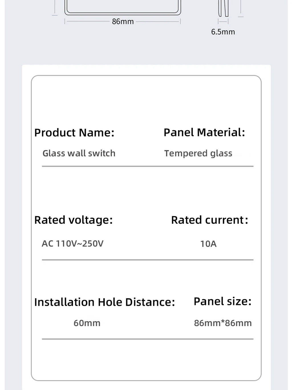 Wall Lamp Switch Panel Tempered Glass International Switch 1/2/3/4 Gang 1/2 Way Steel Rocker Light Switch On/Off Stair Switch