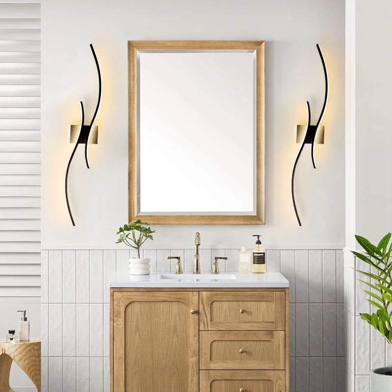 Indoor LED Wall Lamps for Bedside Bedroom Aluminum Nordic LED Wall Lights Wall Sconce Lighting Fixtures for Foyer Kitchen