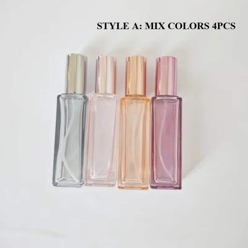 4PCS 10/20ml High Quality Perfume Spray Bottle Empty Glass Parfum Atomizer Travel Cosmetic Bottl Sample Vials Refillable Mini