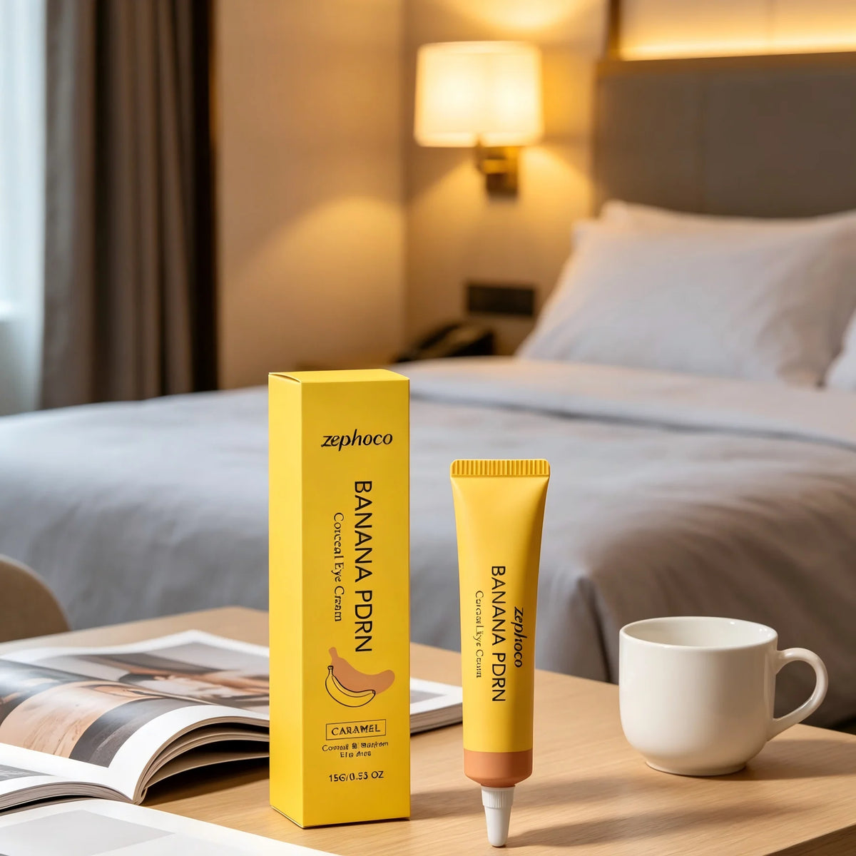 Zephoco Dark Circles Concealer Banana Pdrn Cover Blemishes Eye Brightener Lightweight Non-sticky Under-Eye Concealer Moisturizer