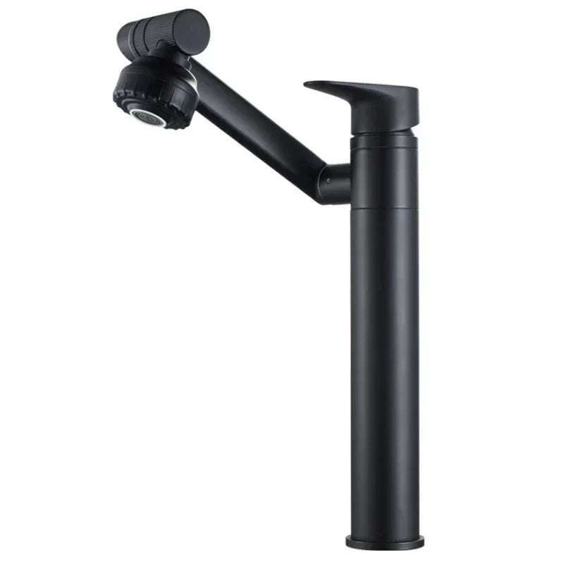1080° Swivel Bathroom Sink Faucet Basin Faucet Mixer Deck Mounted Splash Proof Water Tap Shower Head Aerators Tapware