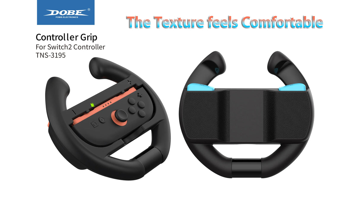 For Switch2 4-In-1 Steering Racing Wheel Controller Grip Left and Right Jon-Con Accessories 2 Hand Holder for Mario Kart World