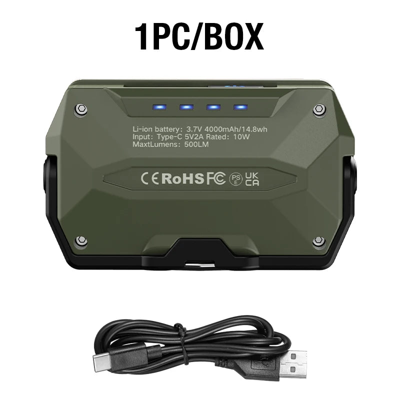 Outdoor camping lights, portable camping tents, camping work lights, atmosphere hanging lights, long-range rechargeable lighting