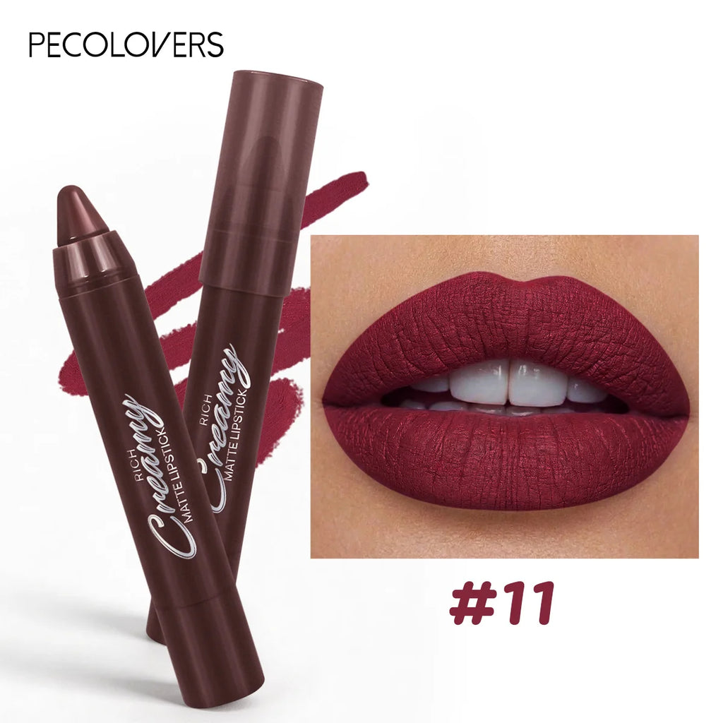 6PCS/SET Creamy Matte Lipstick Kit, 6 Versatile Everyday Lip Shades, Silky Smudge-Proof Lip Crayon, Smooth Glide-On Application, Lightweight Comfortable Wear, Travel-Friendly Beauty Essentials